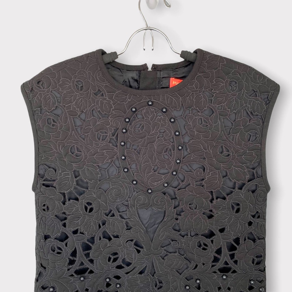 Manoush Jardin De Roses Beaded Top Black Size 6 - Picture 3 of 12